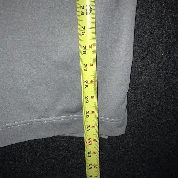 FootJoy FJ Polo Shirt Grey White Stripe Top Half Short Sleeve Large Golf - Picture 10 of 10